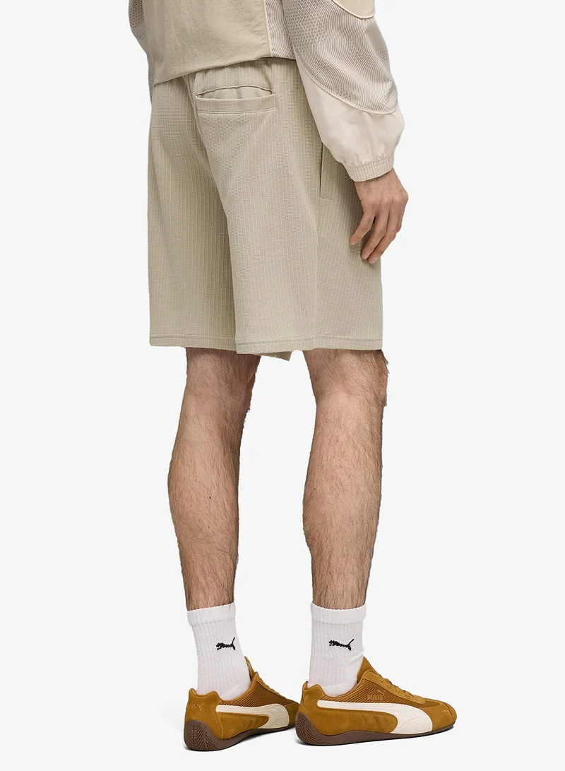 PUMA 7" Essential Waffle Relaxed Shorts